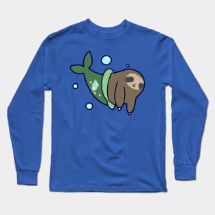 Mermaid Sloth Long Sleeve T-Shirt